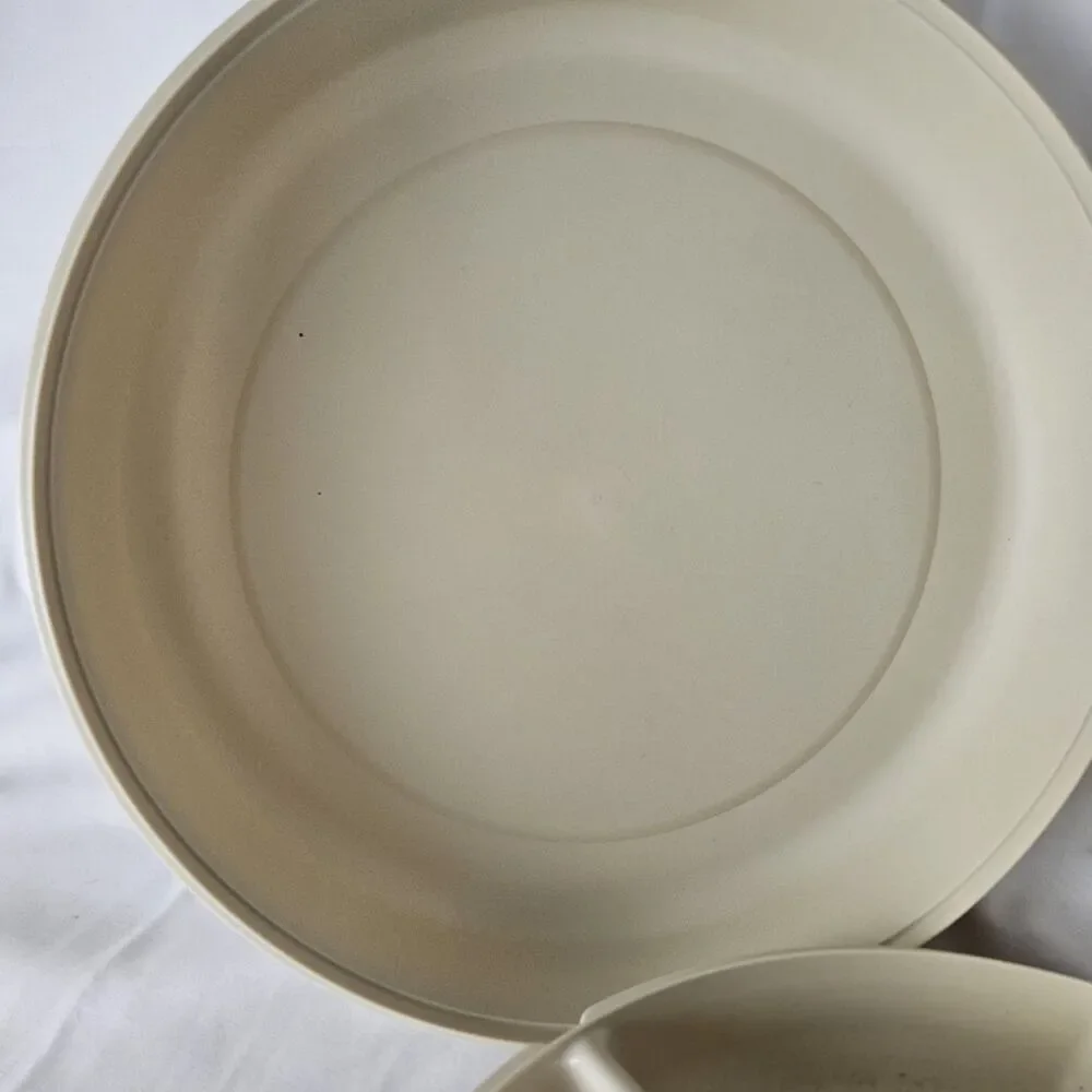 Vintage Tupperware Veggie Fruit Tray 1665 Serving Center With Lid 7 Compartment